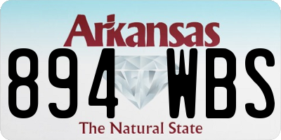 AR license plate 894WBS