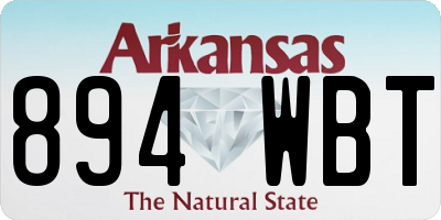AR license plate 894WBT