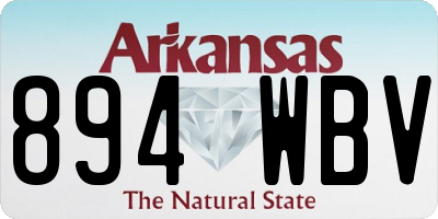 AR license plate 894WBV