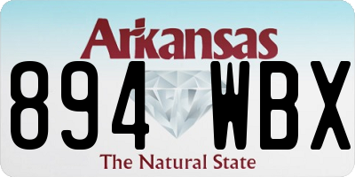 AR license plate 894WBX