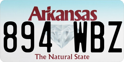 AR license plate 894WBZ