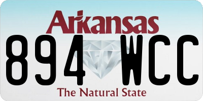 AR license plate 894WCC