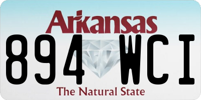 AR license plate 894WCI