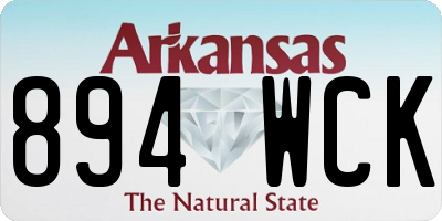 AR license plate 894WCK