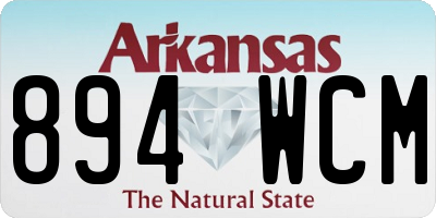 AR license plate 894WCM