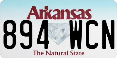 AR license plate 894WCN