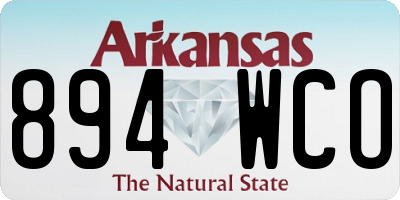 AR license plate 894WCO