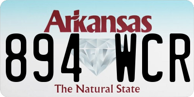 AR license plate 894WCR