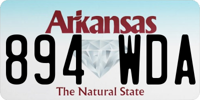 AR license plate 894WDA
