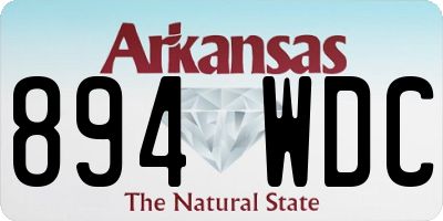 AR license plate 894WDC