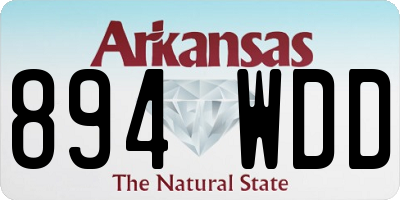 AR license plate 894WDD