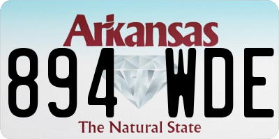 AR license plate 894WDE