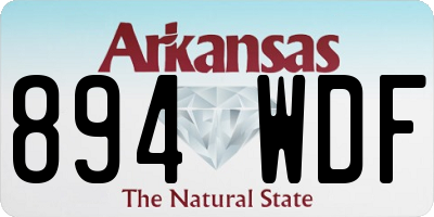 AR license plate 894WDF
