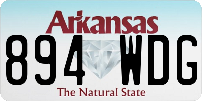 AR license plate 894WDG