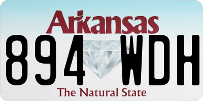 AR license plate 894WDH