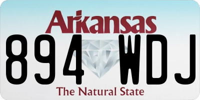 AR license plate 894WDJ