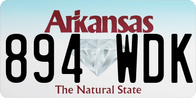 AR license plate 894WDK