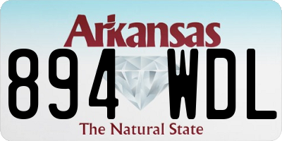 AR license plate 894WDL