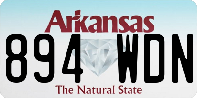 AR license plate 894WDN