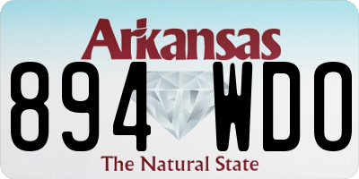 AR license plate 894WDO