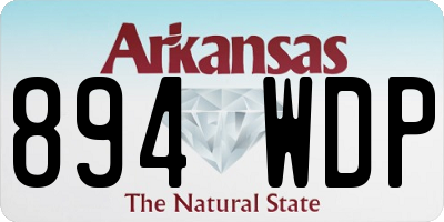 AR license plate 894WDP
