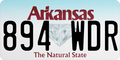 AR license plate 894WDR