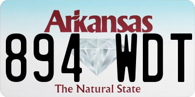 AR license plate 894WDT