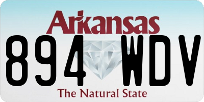 AR license plate 894WDV