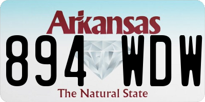 AR license plate 894WDW