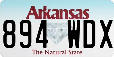 AR license plate 894WDX