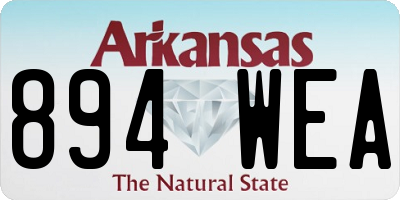AR license plate 894WEA