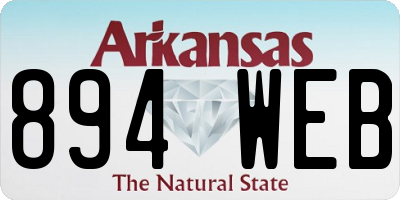 AR license plate 894WEB