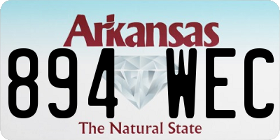 AR license plate 894WEC