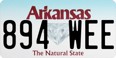AR license plate 894WEE