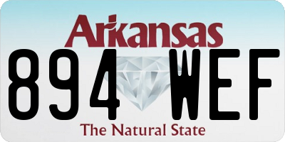 AR license plate 894WEF
