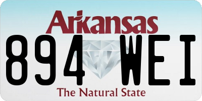 AR license plate 894WEI
