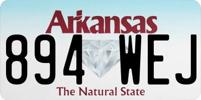 AR license plate 894WEJ