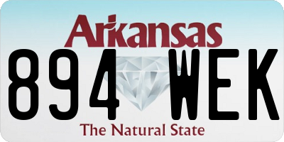 AR license plate 894WEK
