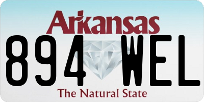 AR license plate 894WEL