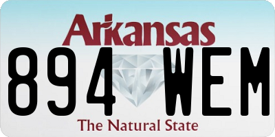 AR license plate 894WEM