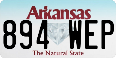 AR license plate 894WEP