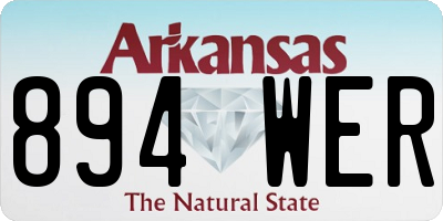 AR license plate 894WER