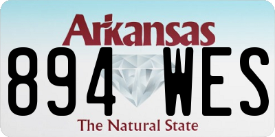 AR license plate 894WES