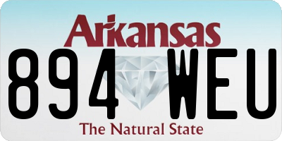 AR license plate 894WEU