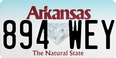 AR license plate 894WEY