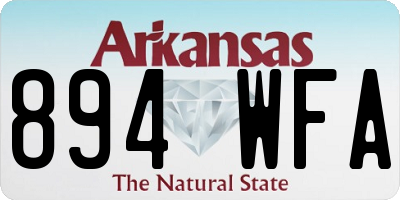 AR license plate 894WFA