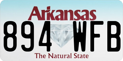 AR license plate 894WFB