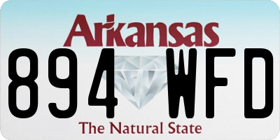 AR license plate 894WFD
