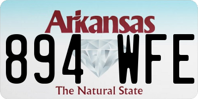 AR license plate 894WFE