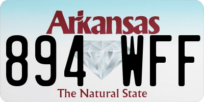 AR license plate 894WFF